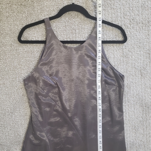 SOLD Banana Republic Heritage Silver Asymmetrical Slip Dress size 8 - Picture 9 of 9